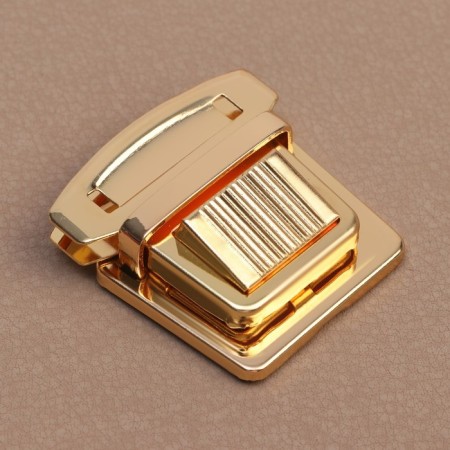 Bag's fastener, 3.5 × 3.8 cm, gold color-1