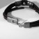 Male "compass" bracelet, brown color with black silver, 20.5 cm