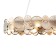 Suspended Indigo lamp, 12016/10p Gold. 10x60W, E14, 830x350x145/1145 mm, rain effect