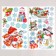 Sticker Plastic Interior 3D "Santa Claus and Snow Maiden" MIX 30x50 cm