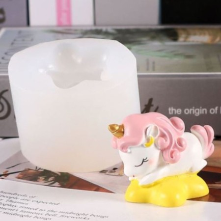 Mold Silicon "Sleeping Unicorn on the Star" 4.2x4.7x6.2 cm