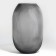 Crocus flower vase made of transparent black glass 25 x 16 x 16 cm