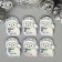 Decor for creativity wood, felt "Council in a hat" set of 6 pcs 3.8x3.1 cm