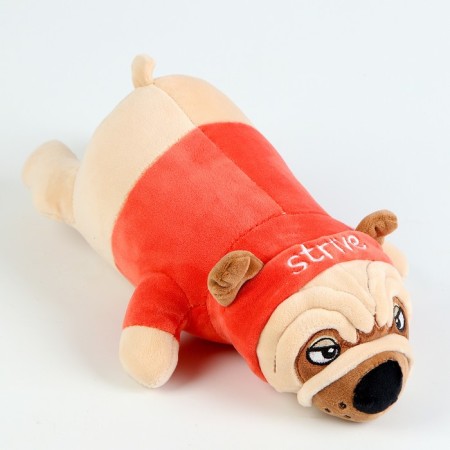 Soft toy "pugs", 30 cm, red color-3