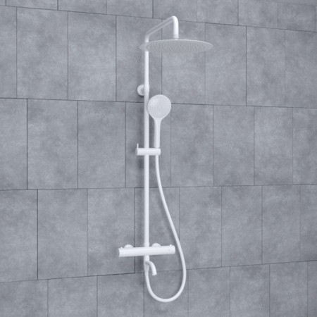 The shower system wasserkraft a188.161.155.wm Thermo, tropical shower, thermostat, white-1