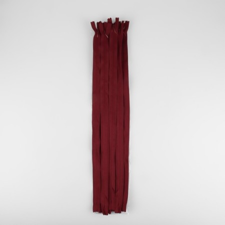 Lightning secret, No. 3, non -proceeding, castle machine, cotton, 50 cm, burgundy color-2