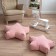 Decorative pillow "Stars", size 55x55x12 cm, light pink color