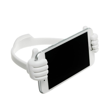 Luazon phone stand, in the form of hands, adjustable width, white-5