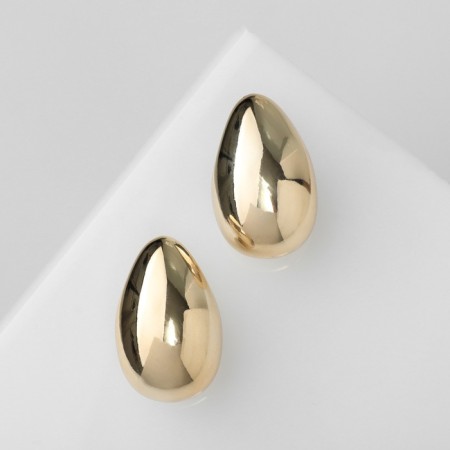 Earrings plastic "drop" structure max, color gold-2