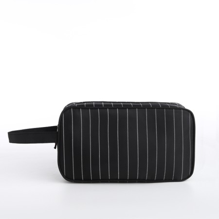 Lightning cosmetic bag, external pocket, black color-1