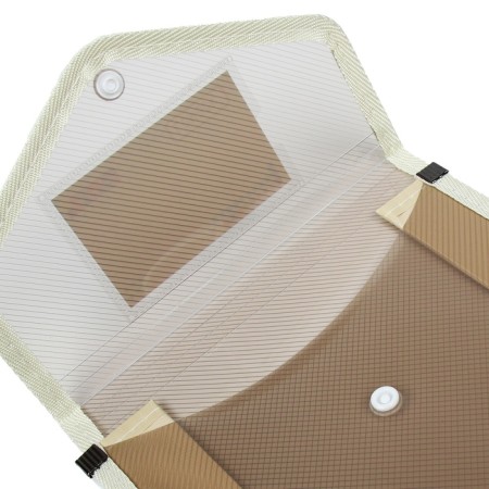 Folder-convert on the A5, 500 MKR button, with extension, vertical, pocket for business cards, mix-12