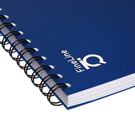 Notebook B5 100 sheets, a cage on a spiral, Erichkrause, "IQ fineline classic" Plastic cover blue-2