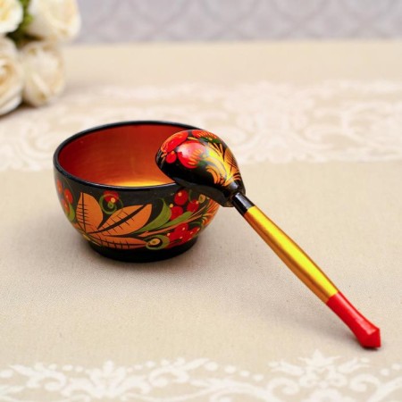 Set "Roset with a spoon", 10 × 4 × 10 cm, Khokhloma-5