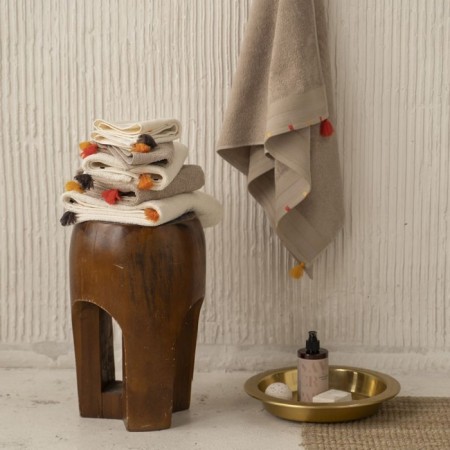 Terry towel Pasionaria "Lolas", 450 gr, size 30x50 cm, cappuccino color-2