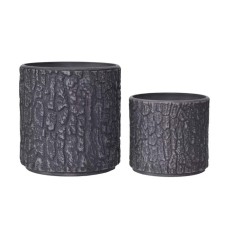Round pot for flowers, 2l charcoal 15.5x14x14cm