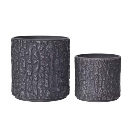 Round pot for flowers, 2l charcoal 15.5x14x14cm