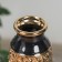 VAZA Ceramics Table "Caleb" 20x9.5 cm, black-gold