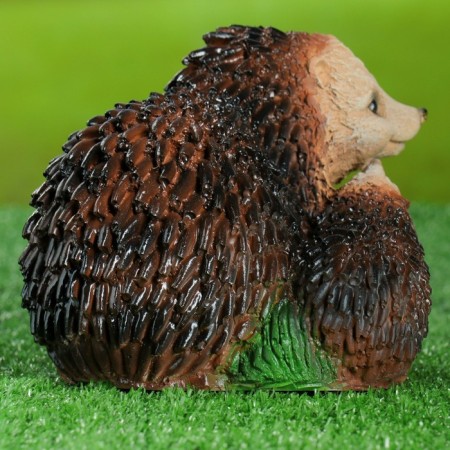 Garden figure "Hedgehogs with an apple" 12x15x14cm-5