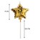 Candle in the cake on the skewer "Air ball. Star", number 3, 5.5 cm, gold