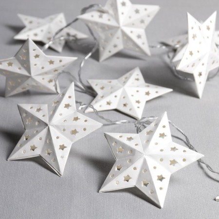 Garland “thread” 2 m with nozzles “Zvezda”, IP20, transparent thread, 10 LED, warm white glow, AAH2-1