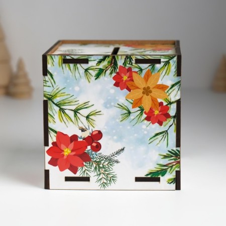New Year's piggy bank Cube "Snake. Pleasant surprises" 10x10x10 cm-3