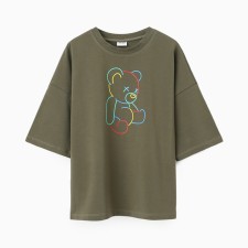 T -shirt Children's Minaku Khaki Color, Height 104