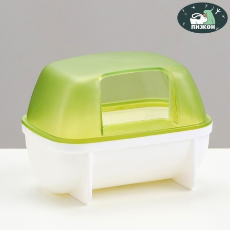 A toilet for rodents "Pijon", 10.2 x 7.2 x 7.2 cm, green