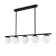 Suspended lamp 60W, 5khe27, 60x13 cm, black