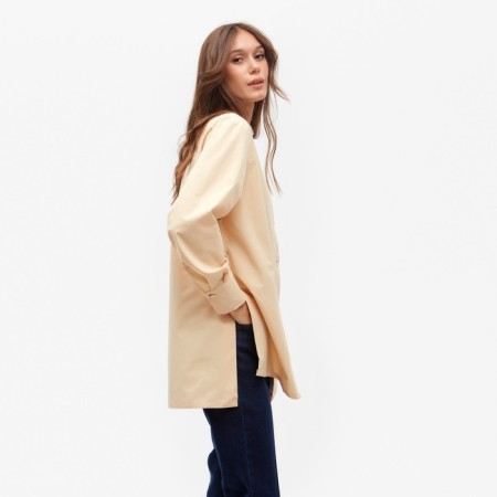 Women's shirt minku: casual collection beige color, river 48-1
