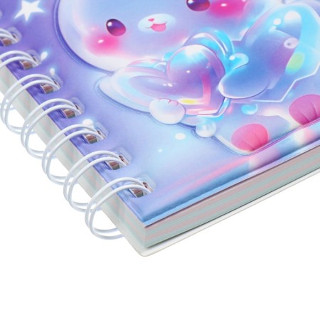 Notebook Gift Book on the crest 80l, line, color block, PVC Bun 3D cover (17.6x13.5cm) 105-3