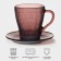 Tea glass set "Idell", 12 items: 265 ml mug, 6 pcs, saucer d = 13 cm, 6 pcs, lilak color