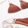 Separate Minaku swimsuit on ties, brown color, size 48