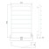 Electric towel Larusso "Classic KS" P7, 500x800 mm, 157 watts, universal