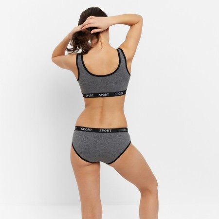 Female set (top, panties), dark gray color, size 42-44-2