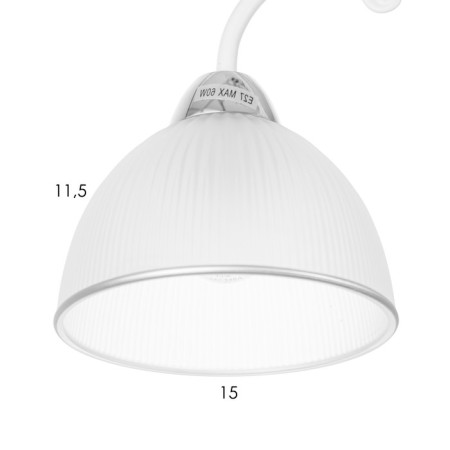 Laurah "Laura" 3x60W E27 white, chrome 59x27x20cm-4