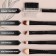 A set of makeup brushes, 5 items, PVC chech, black matte color