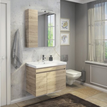 Mirror Comfort Comfort Bromse 80 for the bathroom, sonoma oak color-1
