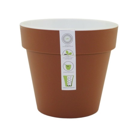 Plastic pot Live-In-Green with the “Proteus” tab, D = 27 cm, 9 L, Frapper color