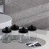 A set of baths for a bathroom, 4 pcs 270 ml, glass, black color