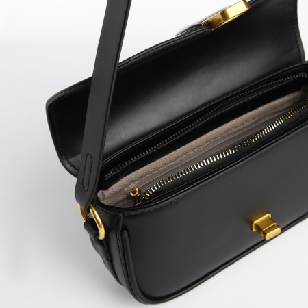 Female bag Textura, small size, black color-6