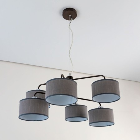 Suspended chandelier Citilux "Form" CL428261, 6x60W, E27, brown color-7
