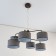 Suspended chandelier Citilux "Form" CL428261, 6x60W, E27, brown color