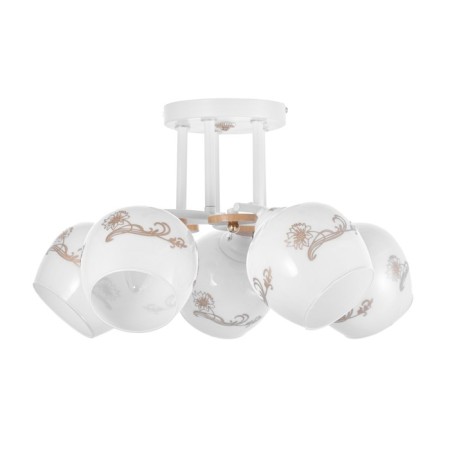 Gabriel chandelier 5x60W E27 white 46x46x28cm-4