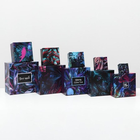A set of boxes 10 in 1 "Neon", 25.5 x 25.5 x 13 - 7 x 7 x 4 cm-3