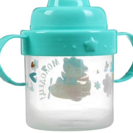 Children's player with hard -nose “Bear”, 150 ml., With pens, Biryuzovoy color-6