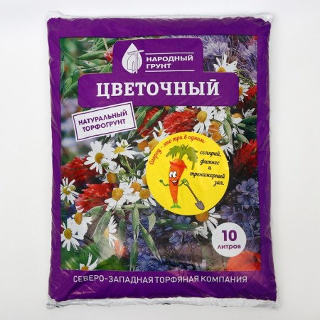 Flower soil "folk soil", 10 l-5