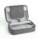 Cosmetic bag, 3 parts on zippers, gray color