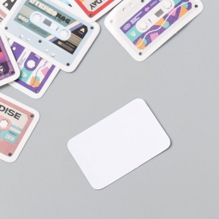Stickers for creativity "Audio cassette" set 45 pcs 4.4x4.4x1.1 cm-2
