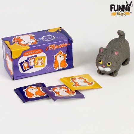Mick Antistress Perenochka "cat" with stickers, with sand-7