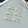 Hair crab "Avanti" (set 6 pcs) loop, 3 cm, transparent